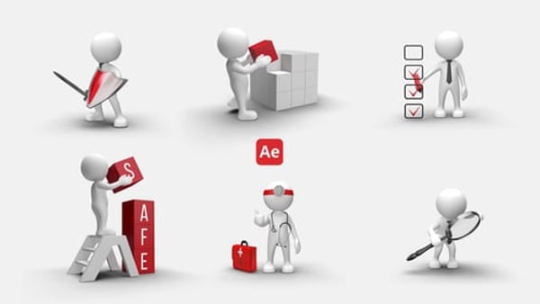 3D People Animations 6 - Realistic Character Motion Library Template