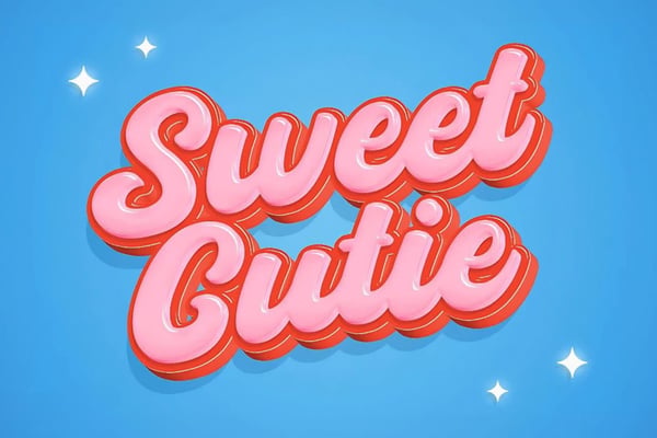 3D Pink Text Effects