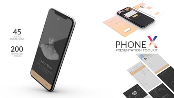 3D Smartphone App Presentation Toolkit – 45 Scenes, 200 Animated Icons