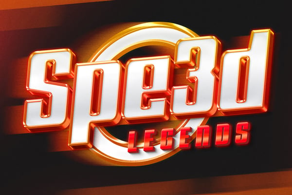 3D Speed Game Text Effect