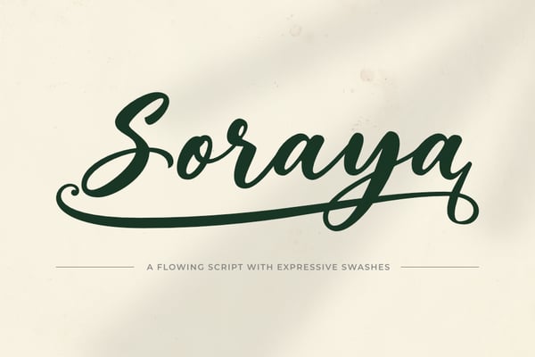 Soraya – Flowing Script Typeface