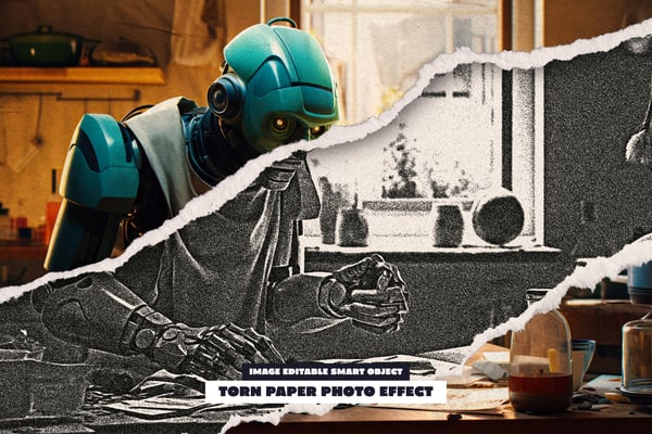 Torn Paper Photo Effect