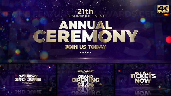 Awards Titles | Glitter Promo 4K