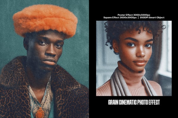 Grain Cinematic Square And Poster Photo Effect