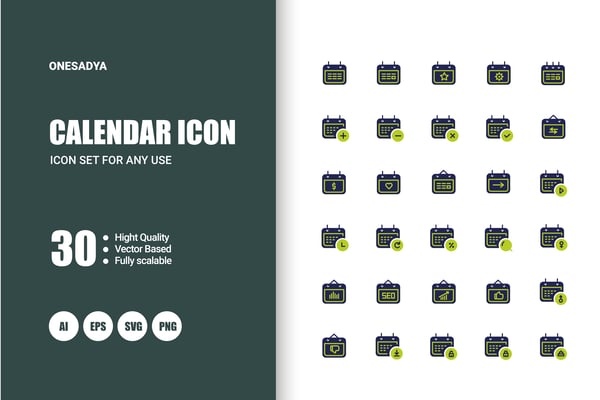 Calendar Icons Set