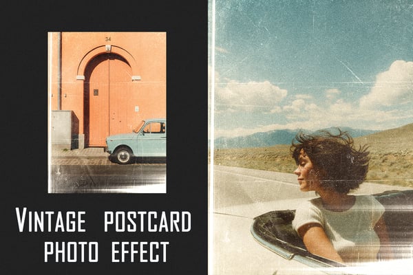 Vintage Postcard photo effect