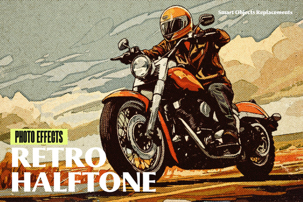 Retro Halftone Photo Effect