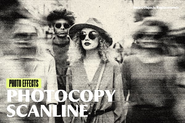 Photocopy Scanline Photo Effect
