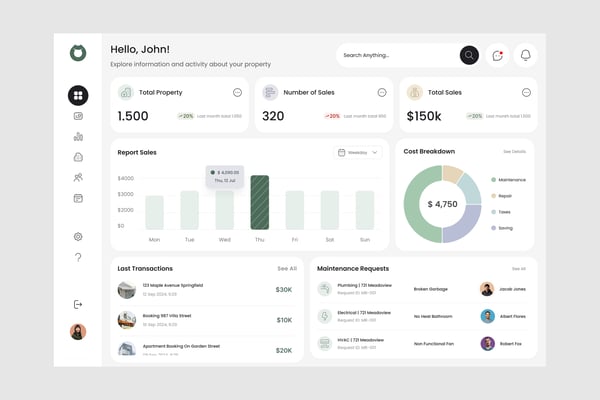 Property Management Dashboard  UI Kit
