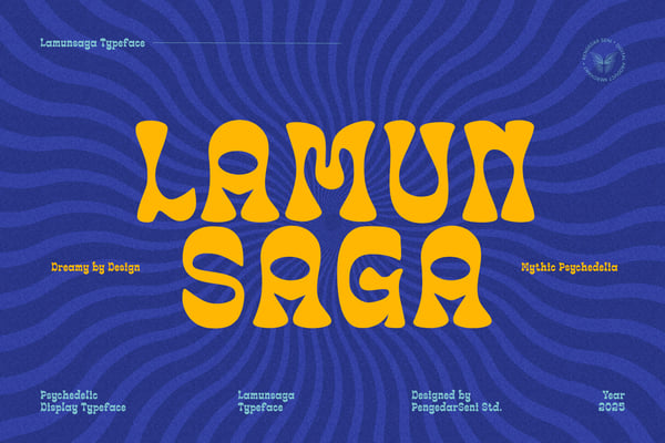 Lamunsaga – Psychedelic Typeface