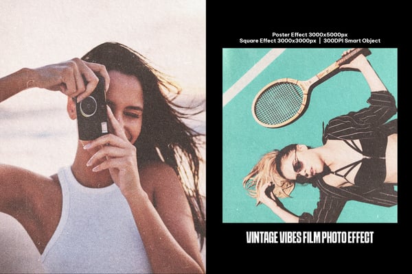 Vintage Vibes Film Square And Poster Photo Effect