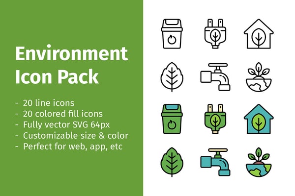 40 Environment Day Icon Pack
