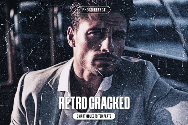 Retro Cracked Photo Effect