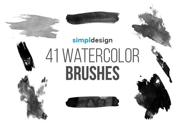 41 Watercolor Photoshop Brushes