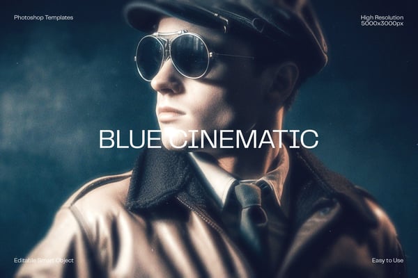 Blue Cinematic Photo Effect