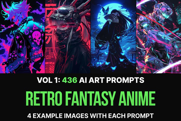 436 Prompts For Retro Fantasy Anime