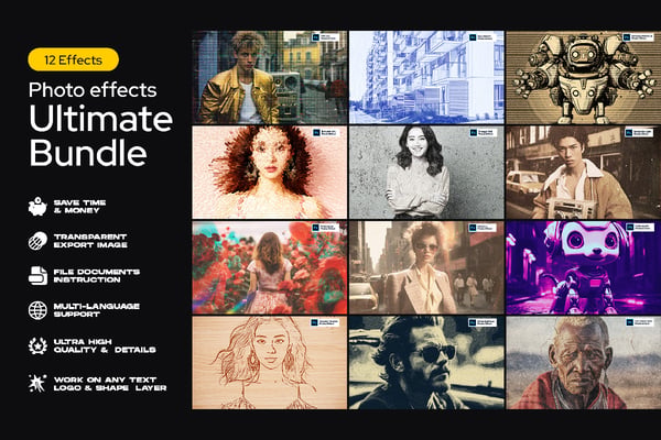 Free Photo Effect Ultimate Bundle - 12 Effects