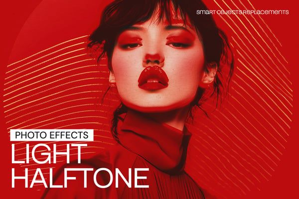 Light Halftone Photo Effect