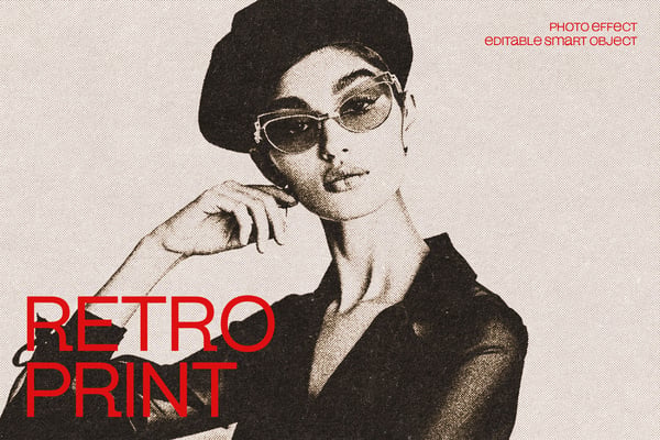 Retro Print Photo Effect