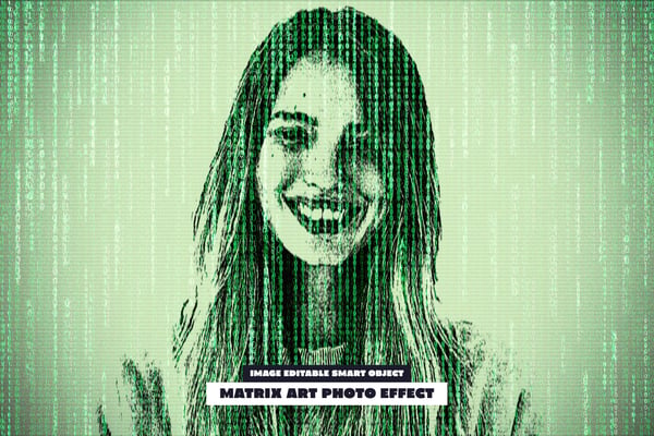 Matrix Art Photo Effect