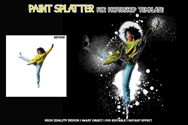 Paint Splatter Photography Effect