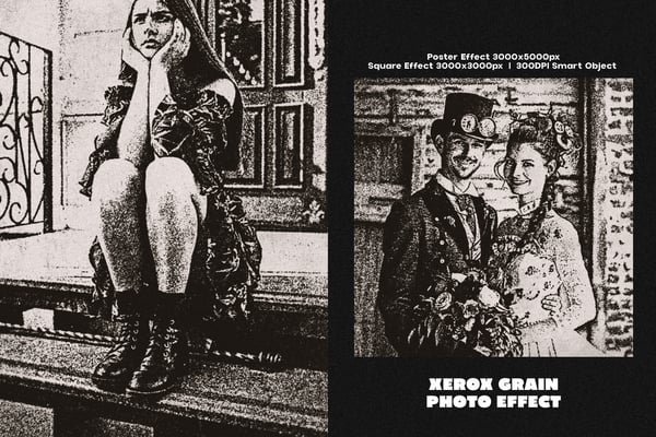 Xerox Grain Square And Poster Photo Effect