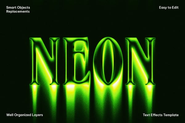 Neon Blurry Text Effect