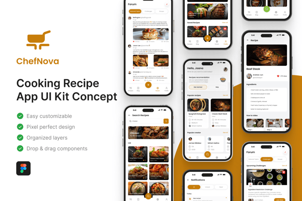 ChefNova - Cooking Recipe App UI Kit