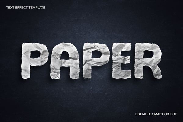 Paper Text Effect