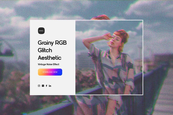 Grainy RGB Glitch Aesthetic - Vintage Noise Effect