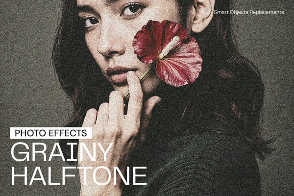 Grainy Halftone Photo Effect
