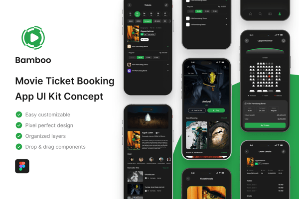 Bamboo - Movie Ticket Booking App UI Kit