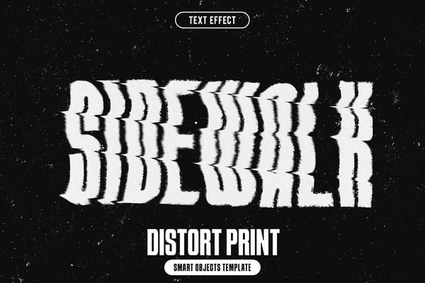 Distort Print Text Effect