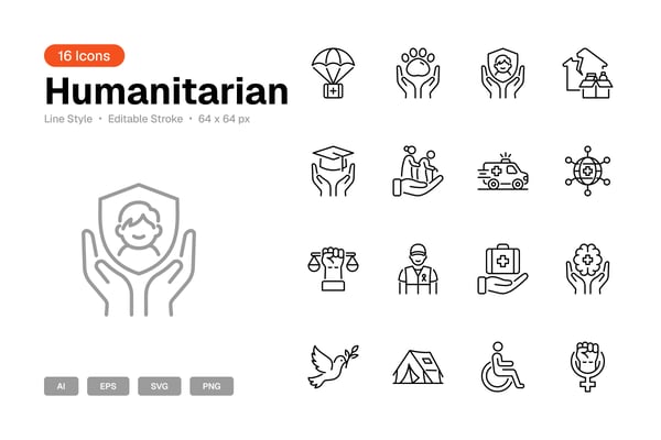 Humanitarian Icon Set