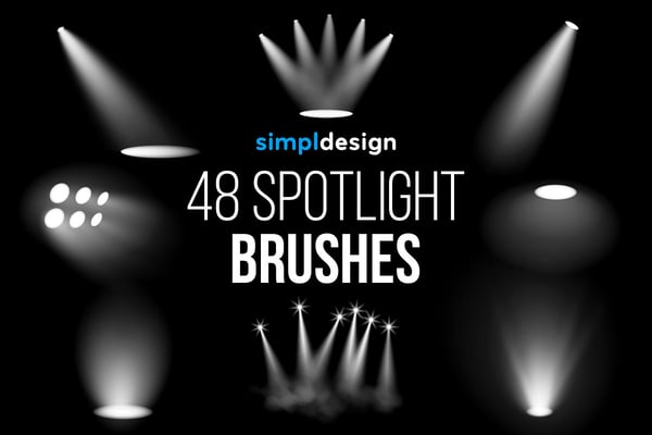 48 Spotlight Photoshop Brushes
