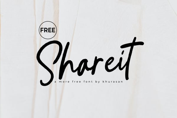Free Shareit- Free Handwriting Script Font