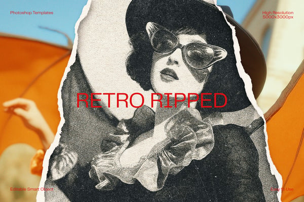 Retro Ripped Photo Effect