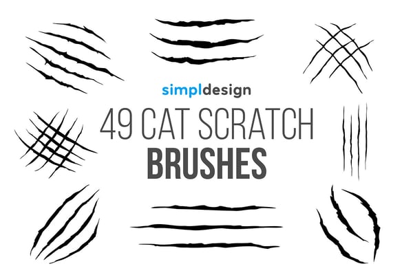 49 Cat Scratch Photoshop Brushes