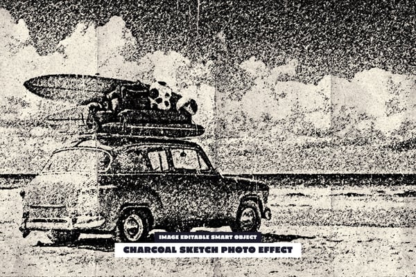 Charcoal Sketch Photo Effect