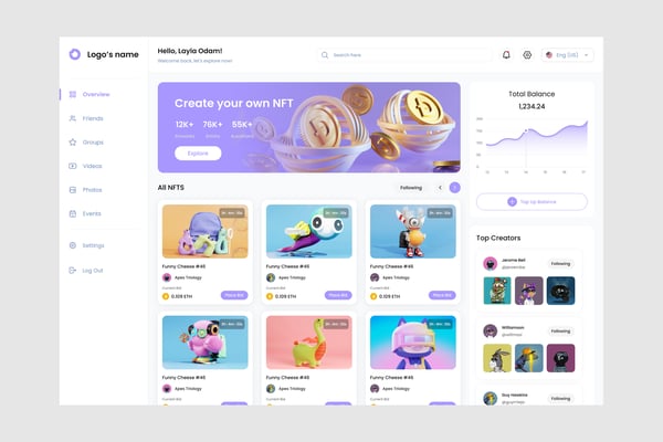NFT Marketplace Dashboard UI Kit