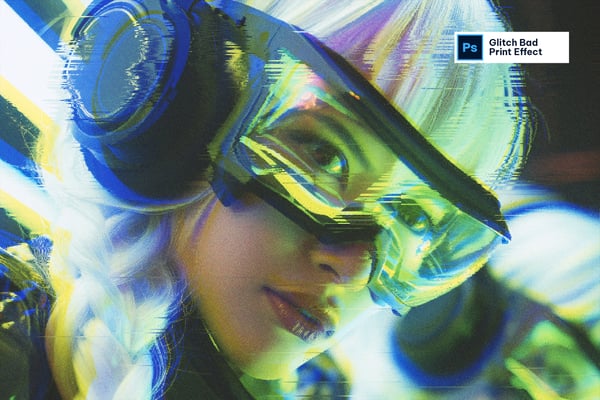 Glitch Bad Print Photo Effect
