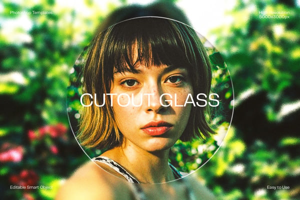 Cutout Glass Photo Effect