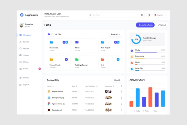 File Manager Dashboard UI Kit