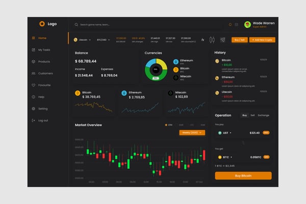 Crypto Exchange Dashboard UI KIT