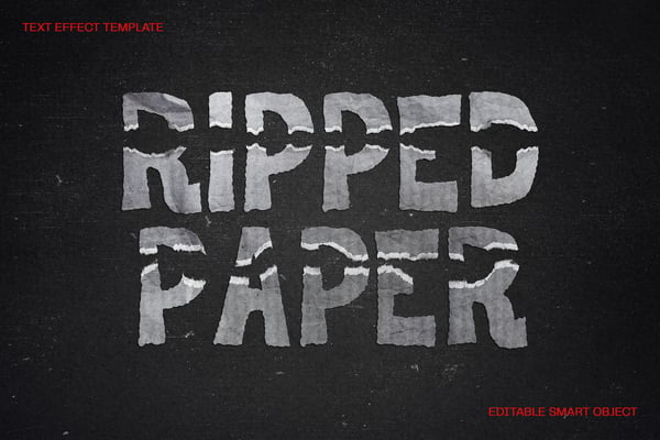 Ripped Paper Text Effect
