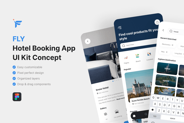 FLY_Hotel Booking App UI Kit