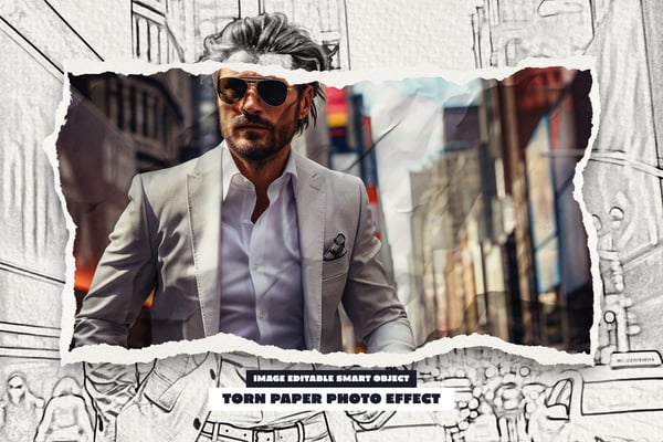 Torn Paper Photo Effect