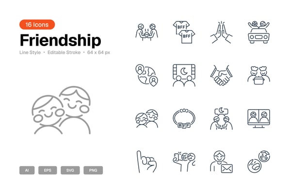 Friendship Icon Set