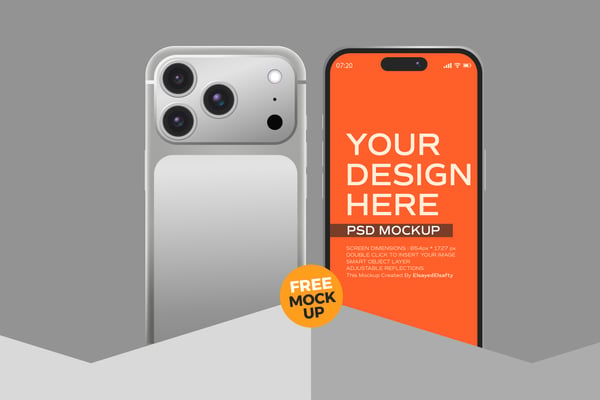 Free Phone Mockup Simple Scene