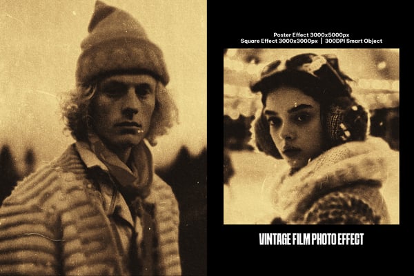 Vintage Film Square And Poster Photo Effect
